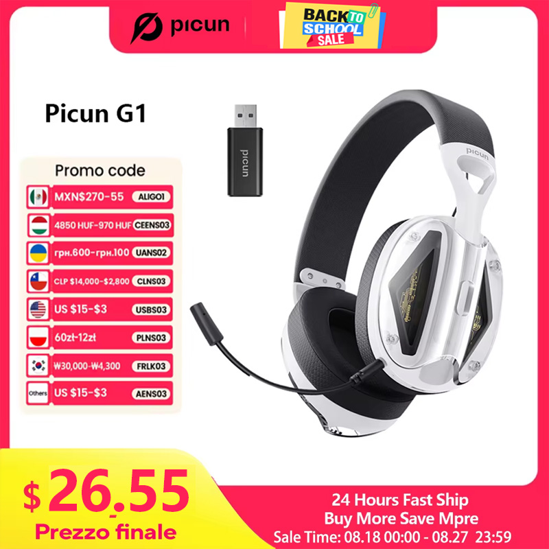 Pc Gaming X3D - Picun G1 2,4 GHz auriculares inalámbricos
