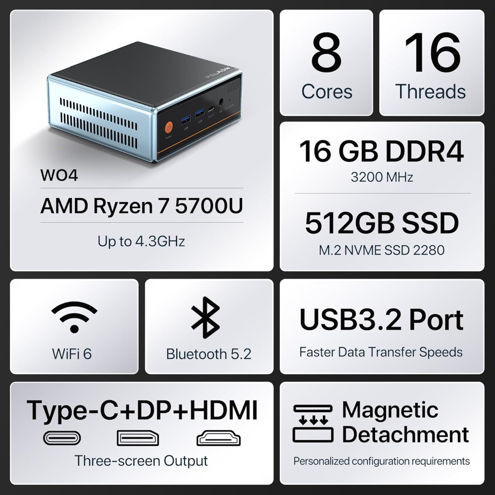 Mini PC con Envío en EE. UU.,  - Pc Gaming Amd Ryzen 7 reseña y precio